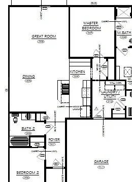 Floor plan 1 Story Townhouse