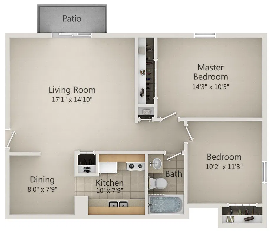 Floor plan 2 bedroom