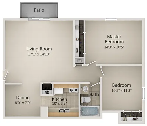 Floor plan 2 bedroom