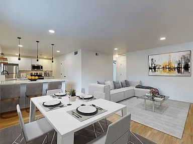 2BR/2BA, 1,000sf