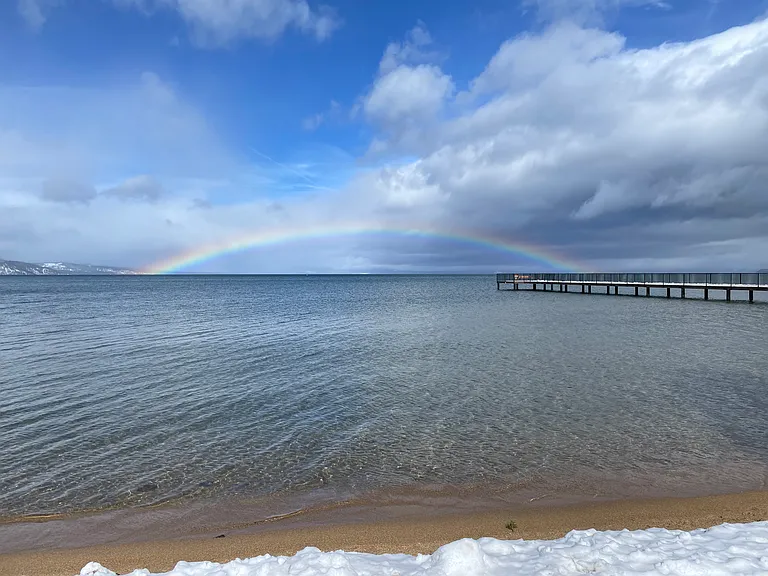 Rainbow at the private beach
