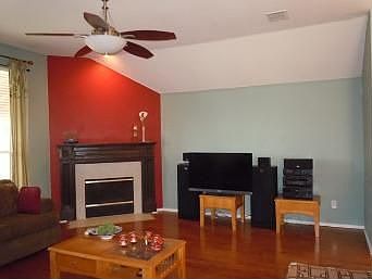 Fireplace in the living room