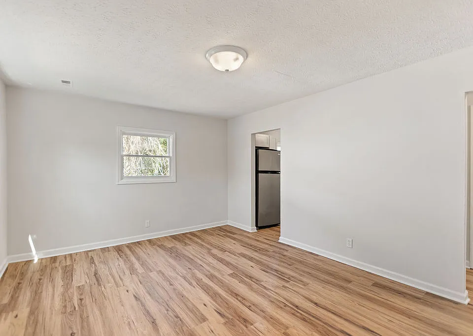 Living room facing kitchen