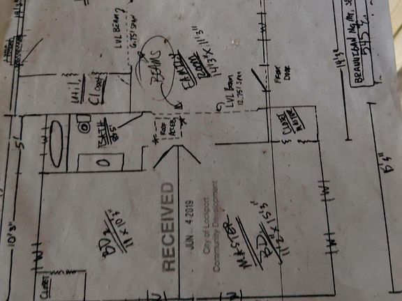 floor plan approved- right side is front of the house