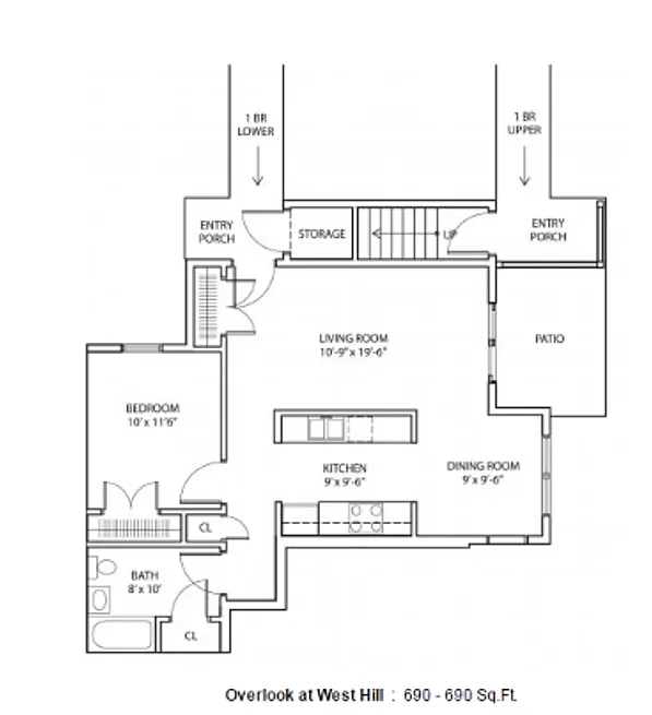 Floor plan One Bedroom