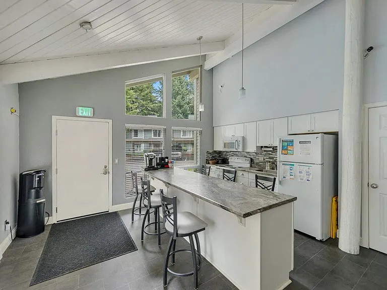 Our Clubhouse Kitchen at Wilderness West Apartments in Olympia, Washington