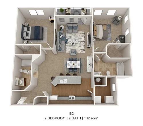 Floor plan Two Bedroom
