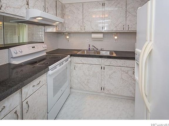 Efficient galley kitchen for the chef.