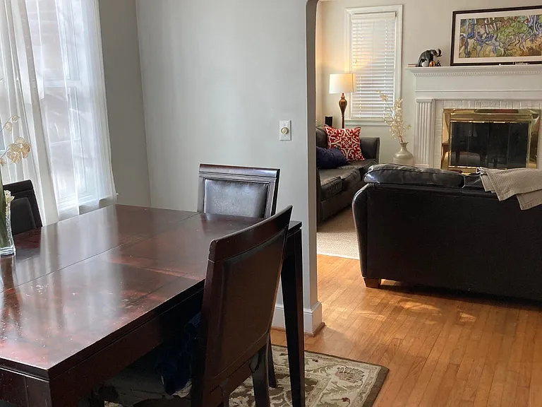 dining room facing the living room (not pictured upright piano)