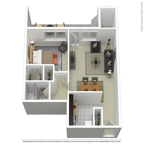 Floor plan 1Bedroom 1Bathroom