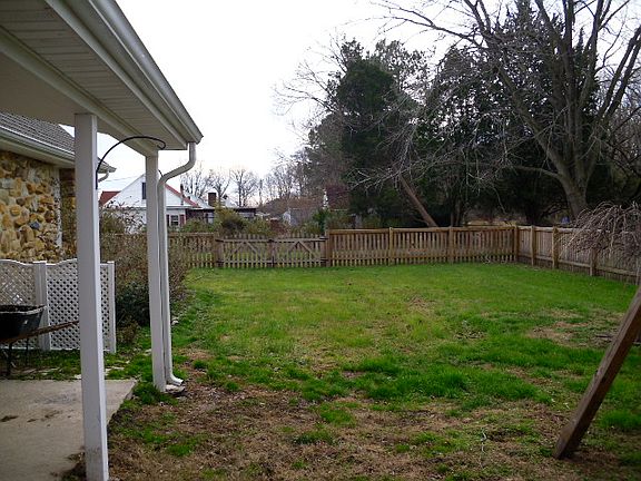 Large fenced yard