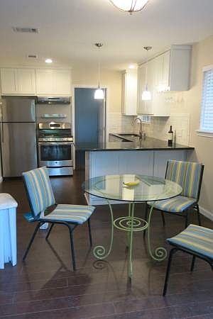 Kitchen open to living area