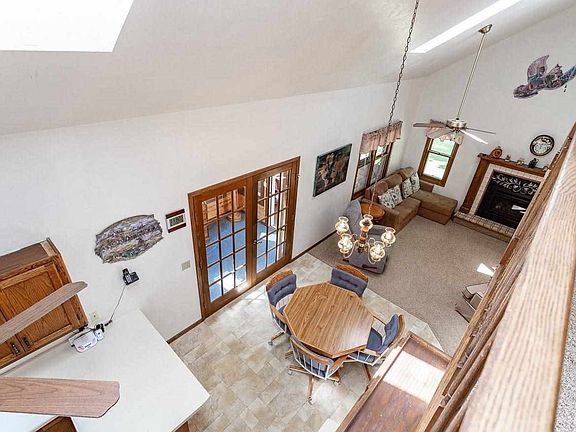 Balcony view of living and dine