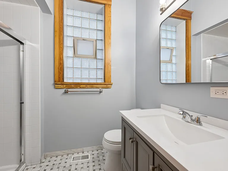 Updated main floor bathroom with brand new vanity