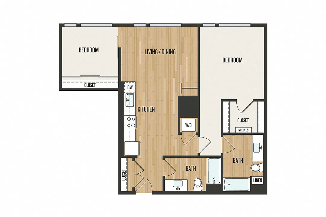 Floor plan 2 Bedroom C3