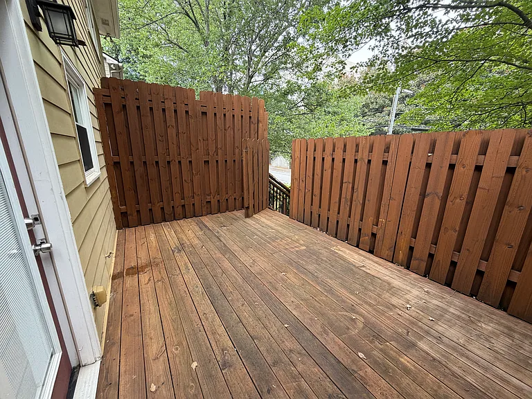 Outside deck off the kitchen - gated and locked