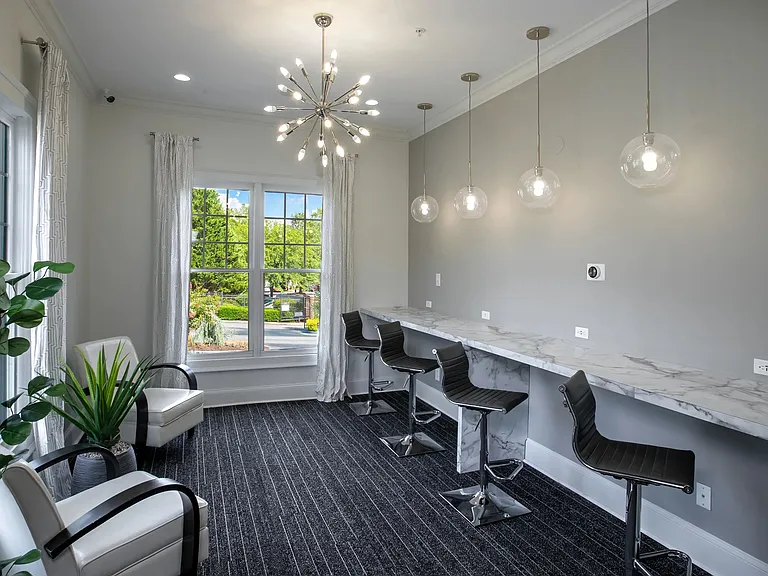 Power through tasks in our vibrant resident loungea space designed for productivity.