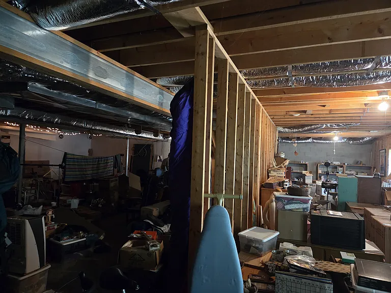 Incredible amount of space in the basement Now used as an office, but can also include a gym, "Hokie Hangout". 3rd bathroom ready to be finished - we can make it happen.