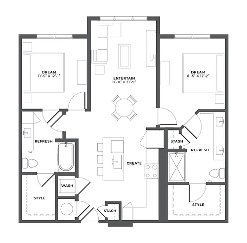 Floor plan B1b