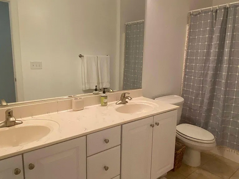 Bathroom #2, on hallway between Bedroom 2 & 3