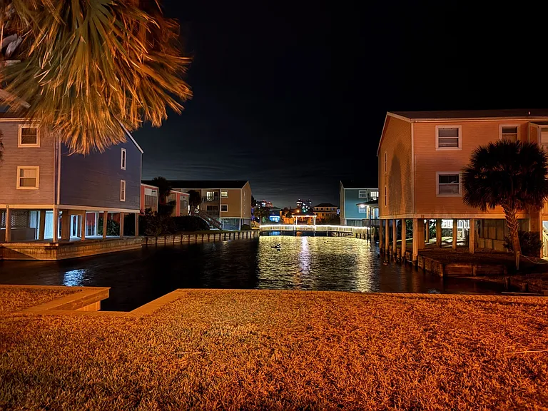 Peaceful Villas on the Gulf at night
