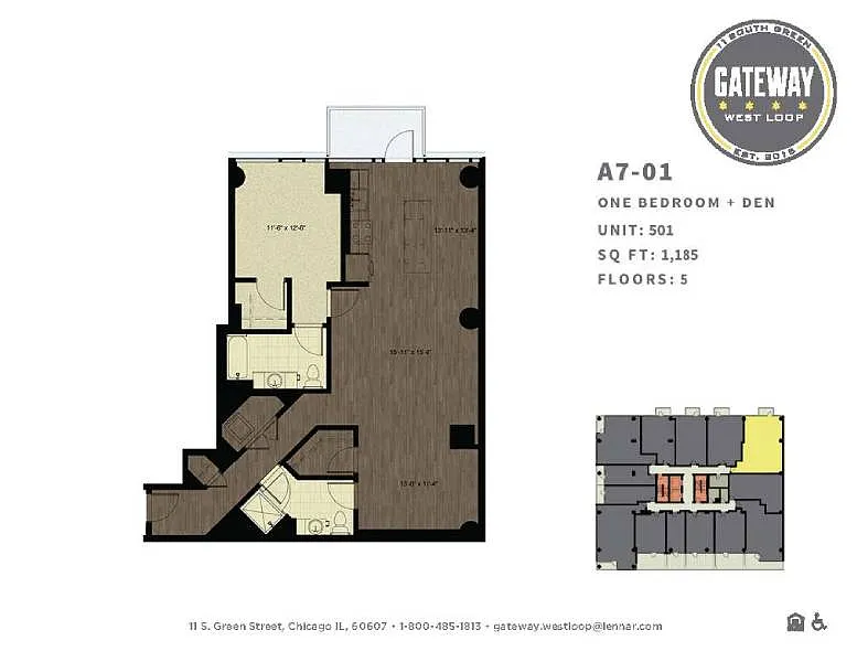 Floor plan A7 - 5th Floor Only