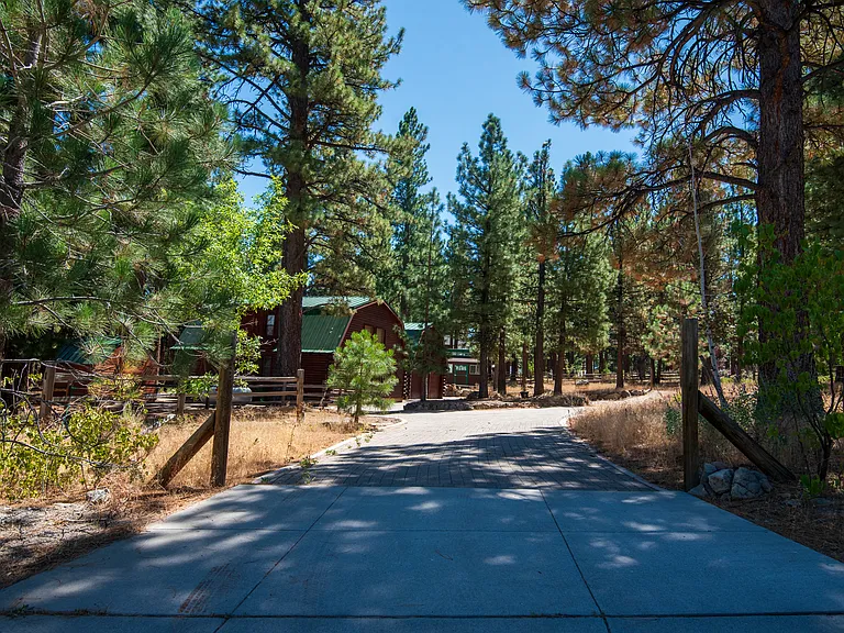 Driveway entrance to house