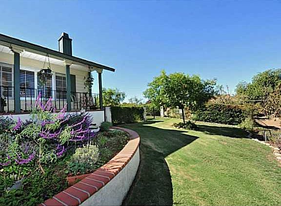side view front. yard