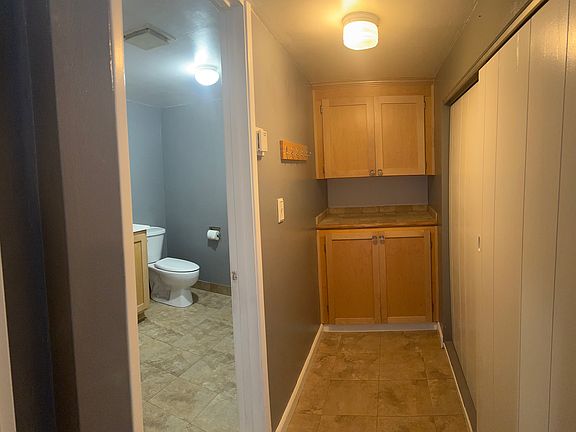 FULL SIZED BATH RM
CLOSETS WALL TO WALL
CABINETS STORAGE