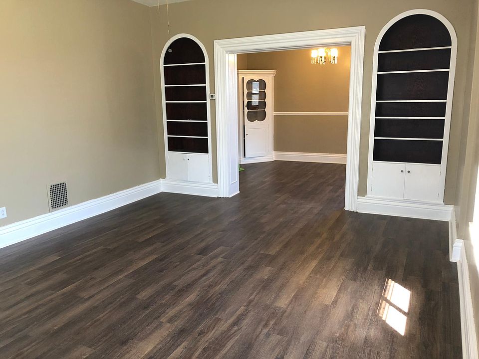 Living room and dining room