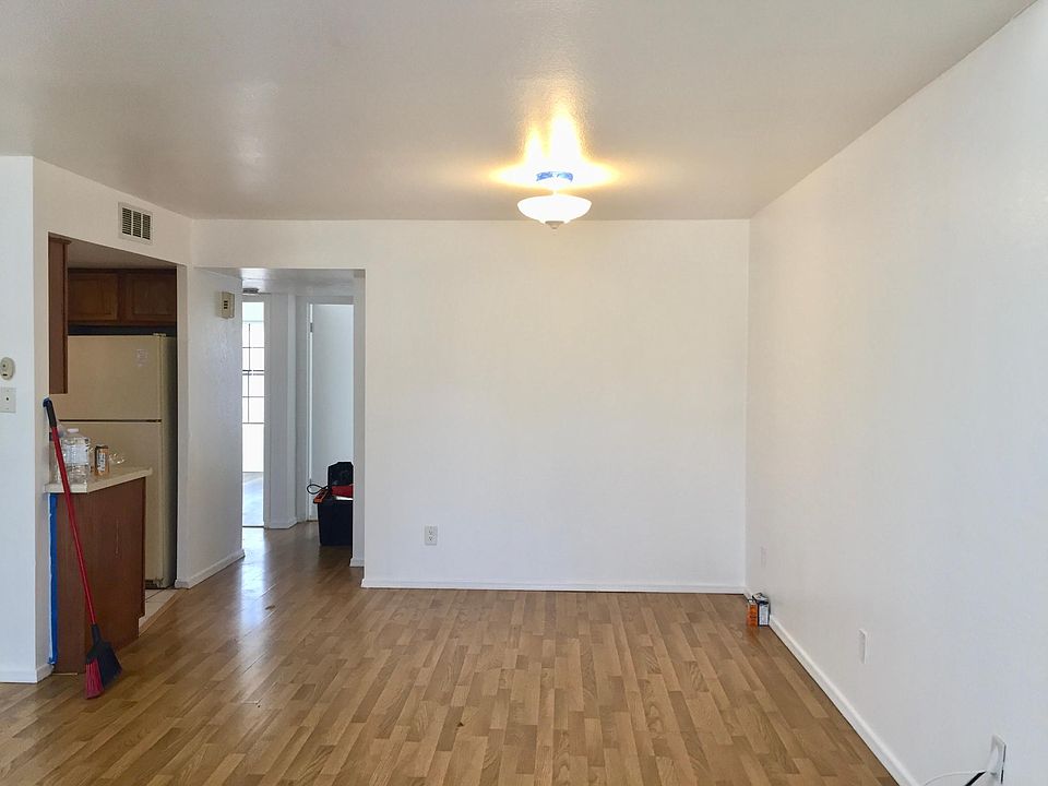Freshly painted living/dining room