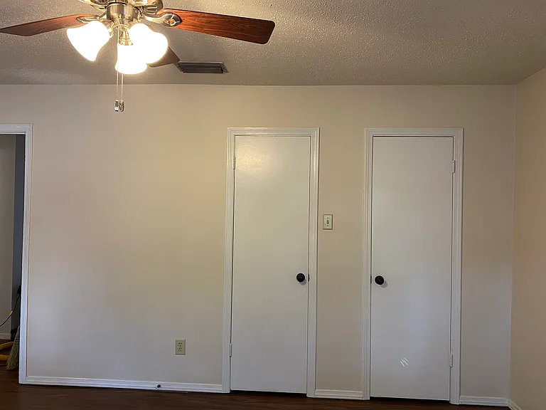 Master bedroom. Double walk in closets
