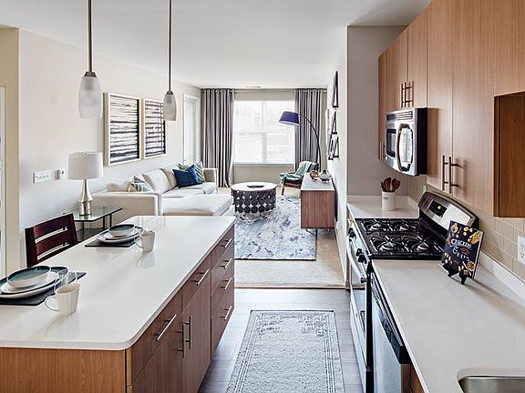 One Bedroom Kitchen Living