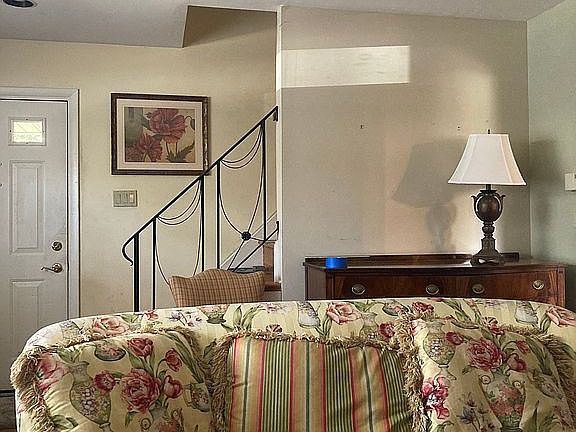 Front door & stairs from LR