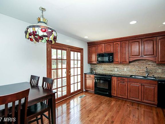 French doors lead to patio