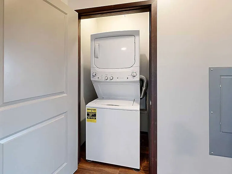 Skip the laundromat and enjoy the convenience of in-home washer and dryer.