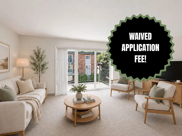 Step into comfort at Evergreen Ridge Apartments. This inviting living space features natural light and modern design, perfect for your next home. Enjoy peace of mind with our waived application fee. Discover your new lifestyle today!
