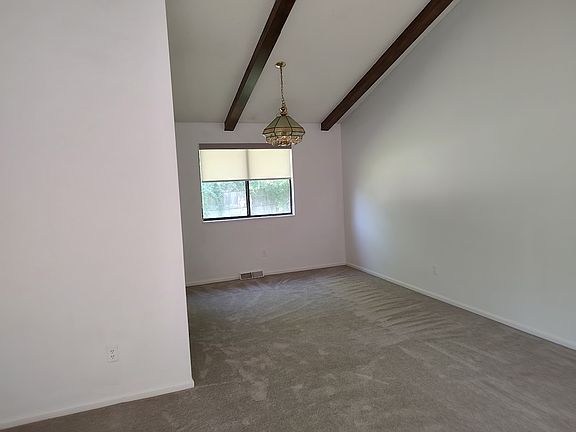 Dining area off living room area.