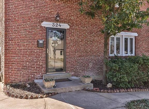 Charming oozing mortar adds architectural detail to the home