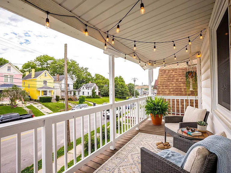 Front balcony staged
