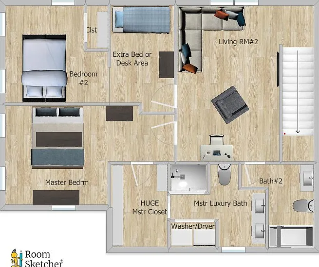 307 Upstairs - 2nd living room or spare bedroom