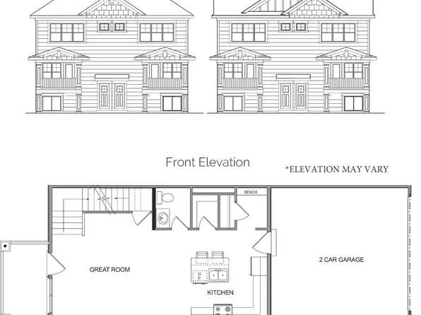 Rear Load 2-Story Daylight Plan, Rookwood Estates