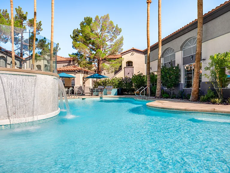 Make every day feel like a resort day with a sparkling swimming pool steps from your front door.