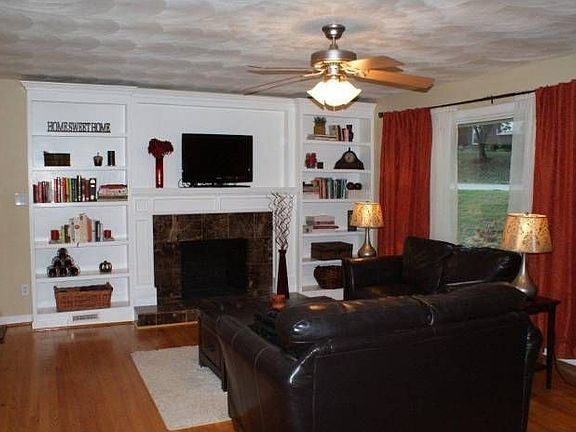 Built in bookshelves
