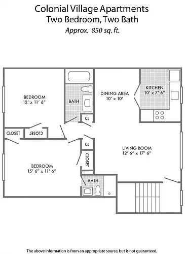 Floor plan Two Bedroom_2 Bath_2nd Floor_Rehab