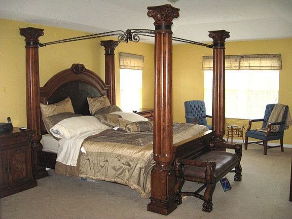 Huge master bedroom with walk-in closet and luxury bath.