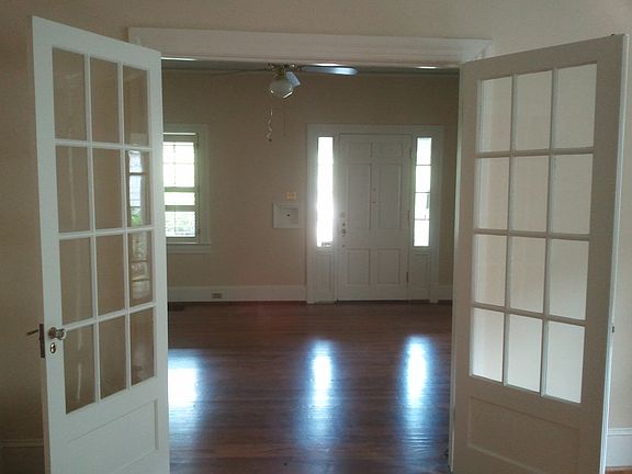 French doors to living room
