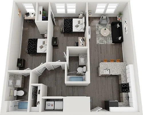 Floor plan 2BR/2BA