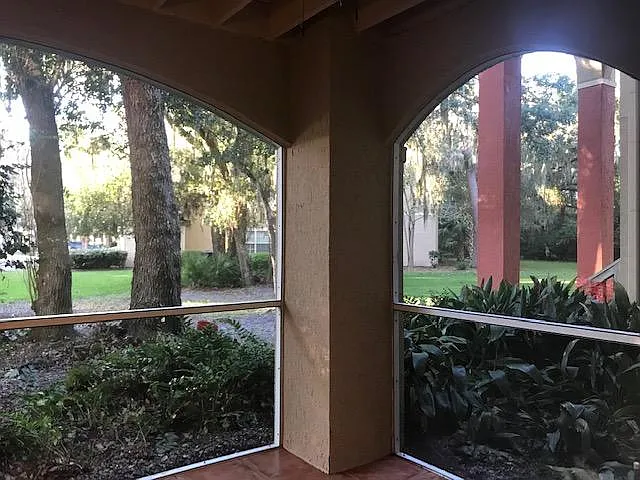 Screened Lanai facing private courtyard