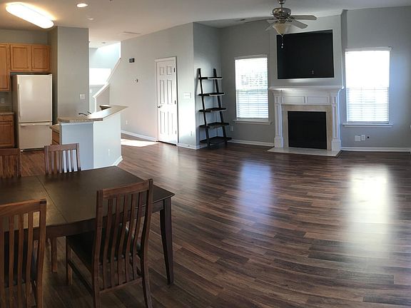 open concept is great for entertaining, large cutout fits a large TV (I think 65")